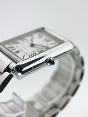 Cartier Tank Stainless Steel Silver Dial 31mm Automatic Men’s Watch WSTA0053
