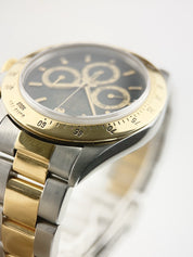 Rolex Daytona Gold & Steel Black Dial 40mm Automatic Movement Mens Watch 16523