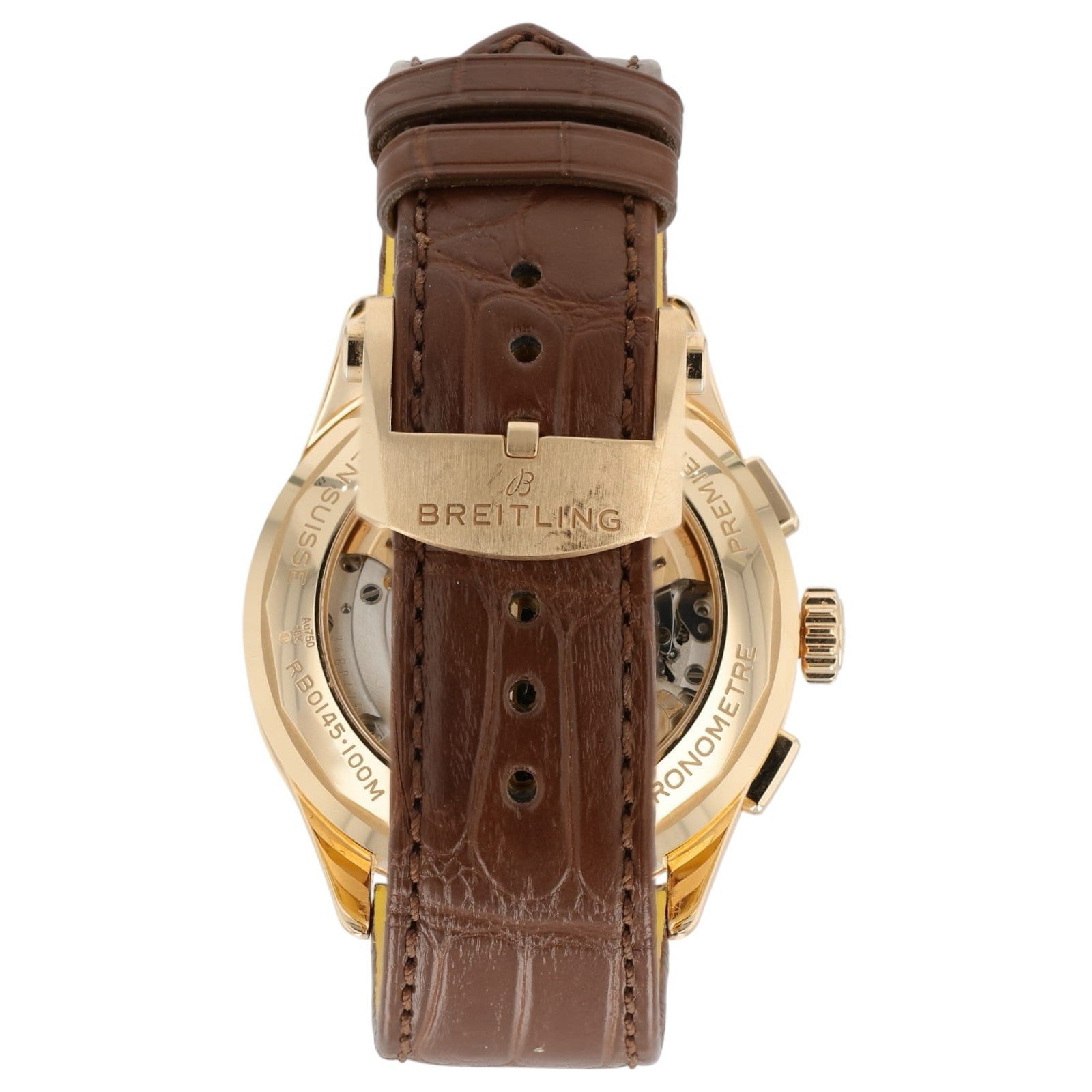 Breitling Premier Cream Dial 18k Rose Gold 42mm Automatic Men’s Watch RB0145