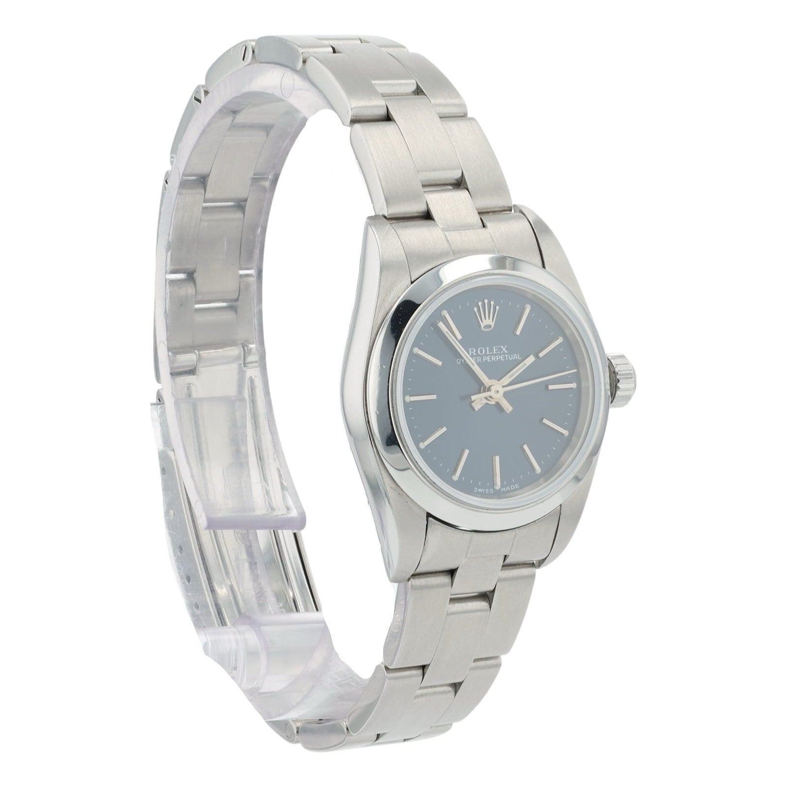 Rolex Ladies OP Blue Dial Stainless Steel 25mm Automatic Womens Watch 76080