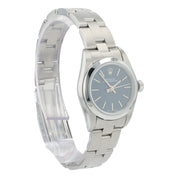 Rolex Ladies OP Blue Dial Stainless Steel 25mm Automatic Womens Watch 76080