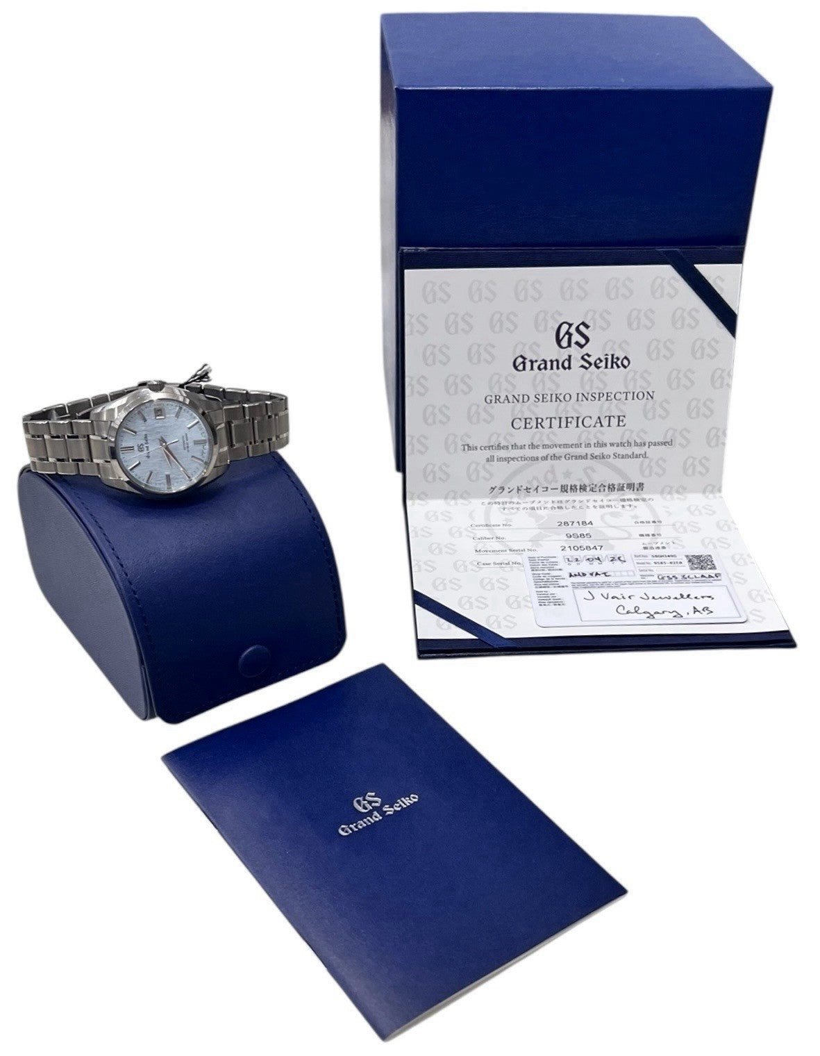 NEW 2025 Grand Seiko Titanium Ice Blue Dial 40mm Automatic Mens Watch SBGH349G