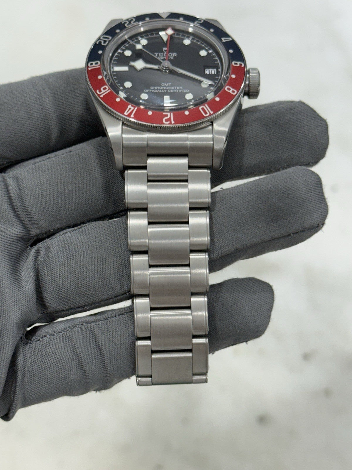 Tudor Black Bay GMT Pepsi Black Dial Stainless Steel Men's Watch 79830RB
