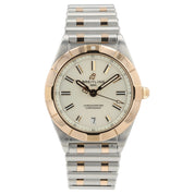 Breitling Chronomat White Dial 18k Rose Gold & Steel 32mm Quartz Womens U77310