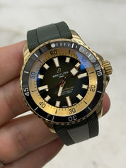 NEW 2026 Breitling Superocean Bronze Auto Black Green Watch N17375201L1S1