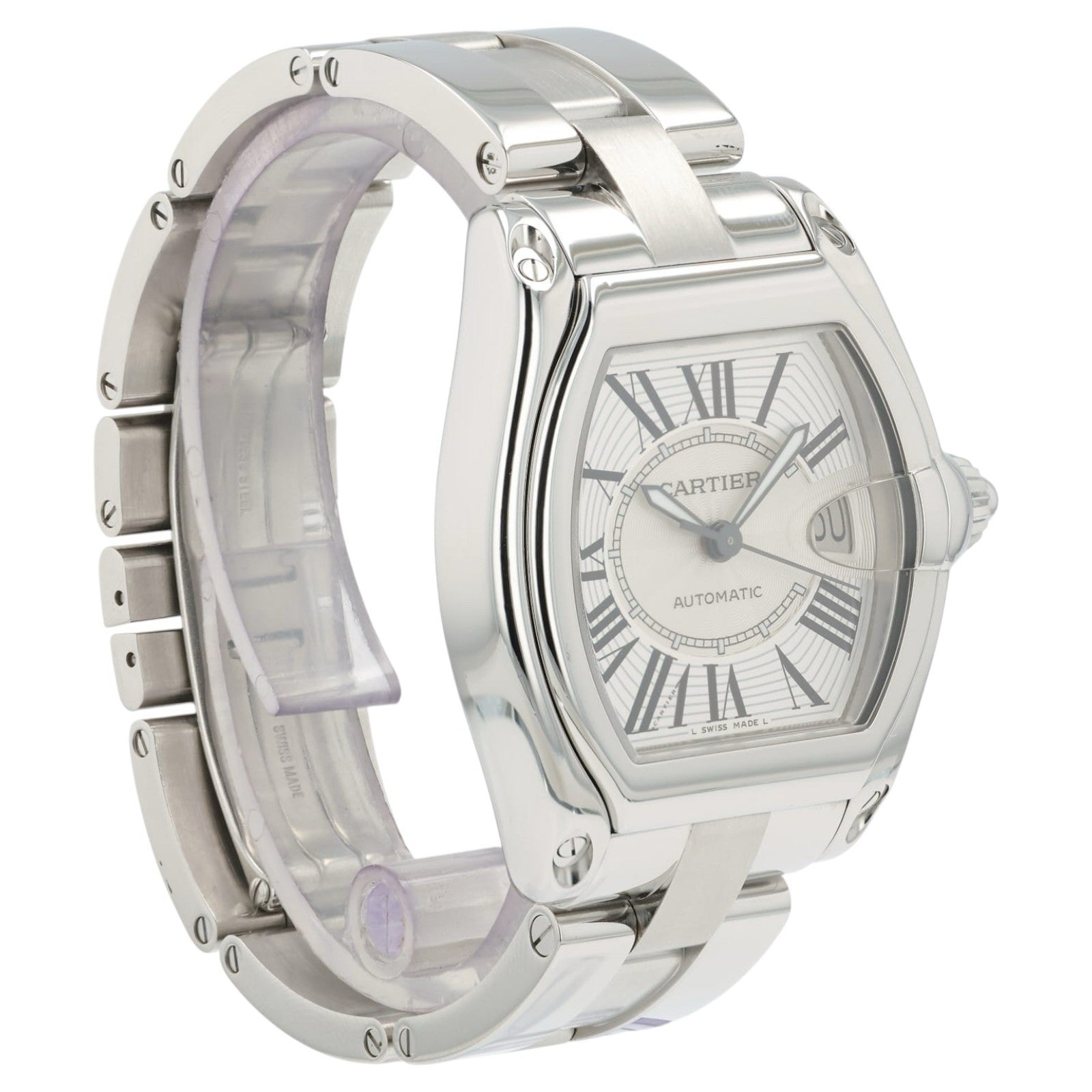 Cartier Roadster Silver Dial Stainless Steel 38mm Automatic Men’s Watch W62025V3