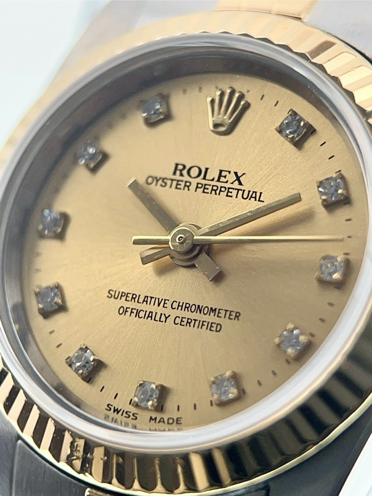 Rolex Lady Datejust Gold & Steel Champagne Dial Automatic Women's Watch 76193