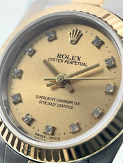 Rolex Lady Datejust Gold & Steel Champagne Dial Automatic Women's Watch 76193