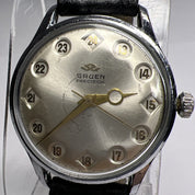 Vintage 35mm Gruen Precision Airflight Steel Watch w/ 510 RSS 17J Jump Hour