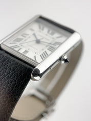 Cartier Tank Stainless Steel Silver Dial 31mm Automatic Men's Watch WSTA0040