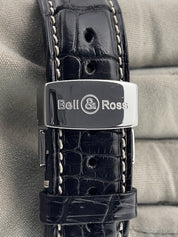 Bell & Ross Classic Pilot Steel White Dial 41mm Automatic Mens Watch CLCH-SAP-10