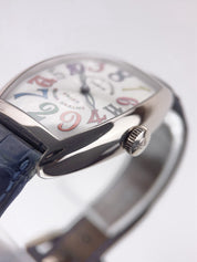 Franck Muller Crazy Hour Color Dreams 18k White Gold 31mm Men's Watch 5850CH