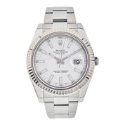 Rolex Datejust II Stainless Steel White Dial 41mm Automatic Watch 116334