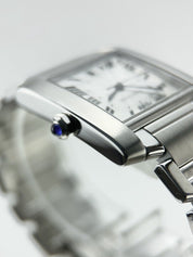 Cartier Tank Francaise Stainless Steel White 28x32mm Automatic Women' Watch 2302