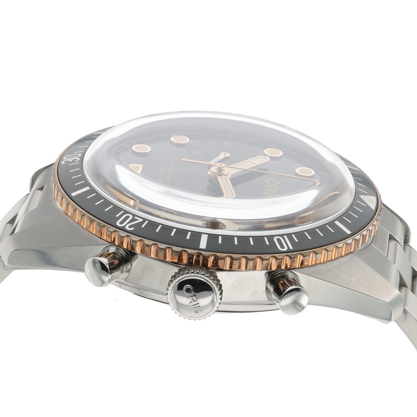 Oris 65 Chronograph Black Dial Steel 43mm Automatic Mens Watch 01 771 7744 4354