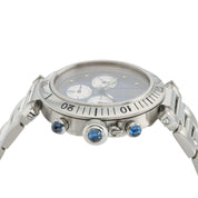Cartier Pasha Chrono Blue Dial Stainless Steel 38mm Quartz Movement W3100355