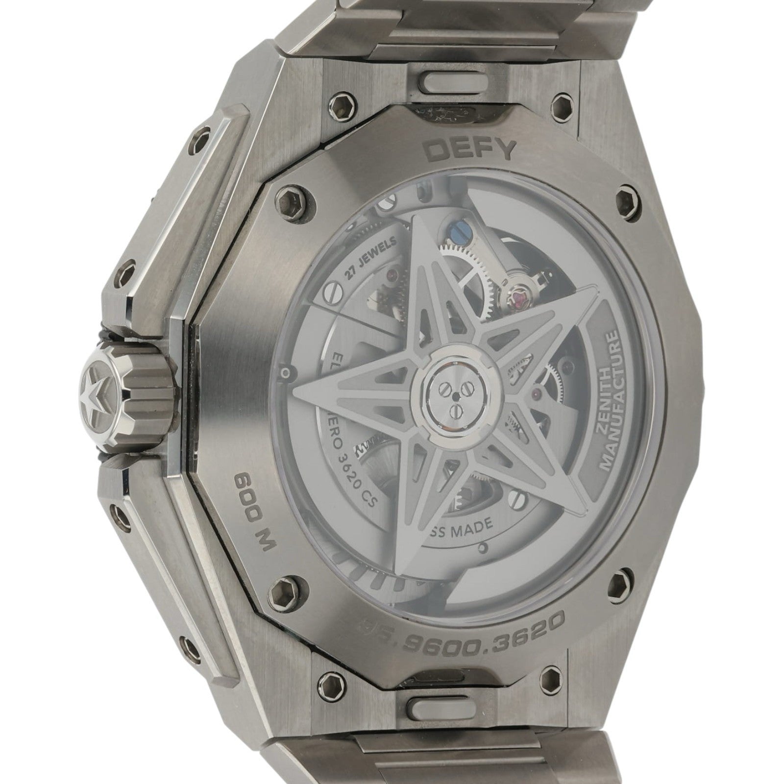 Zenith Defy Stainless Steel Black Dial 42mm Automatic Men’s Watch 95.9600.3620