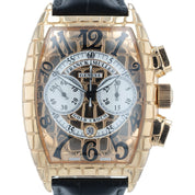 Franck Muller Chronograph 18k Rose Gold 39mm Gold Dial Automatic Mens Watch 9880