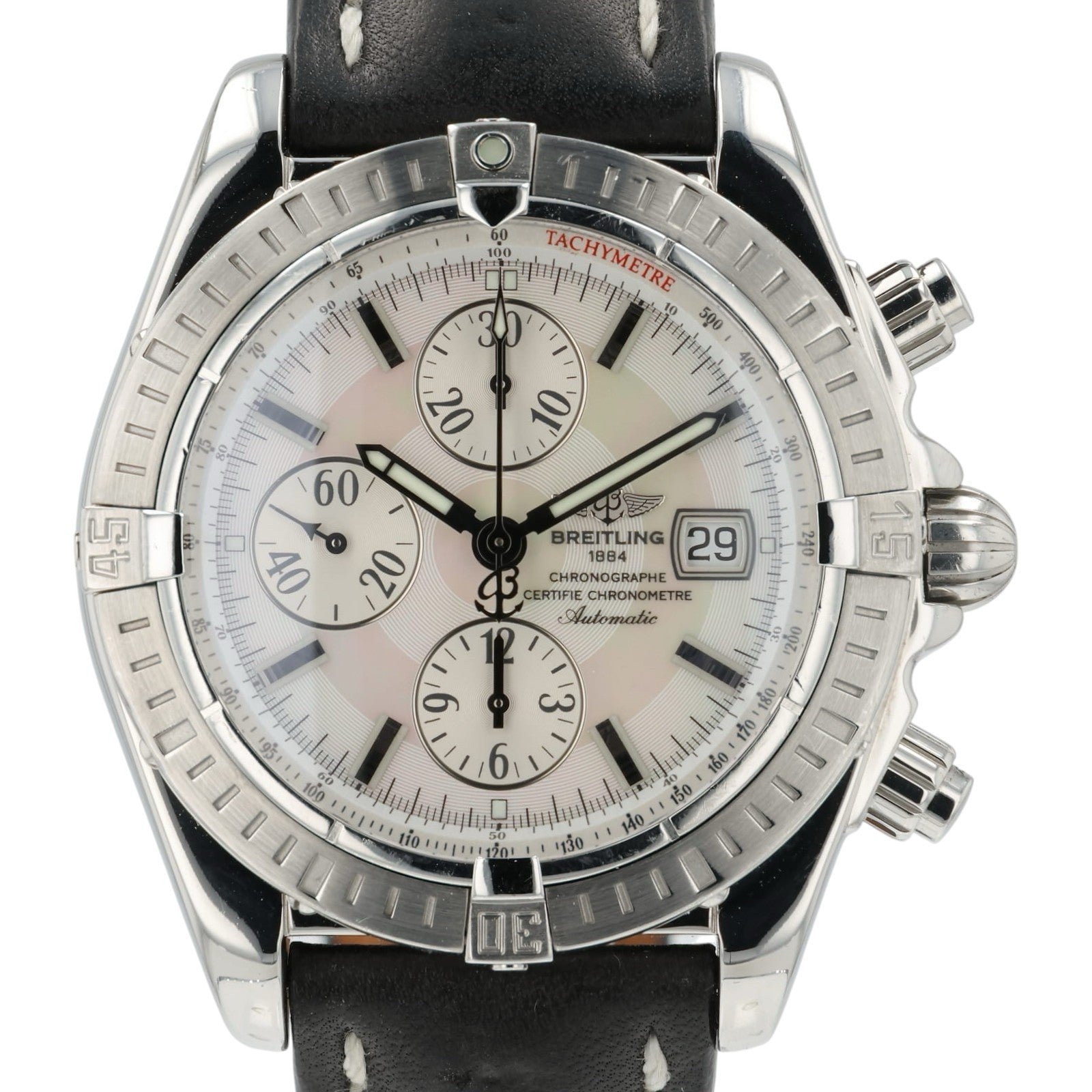 Breitling Chronomat Mother Of Pearl Dial Steel 44mm Automatic Mens Watch A13356