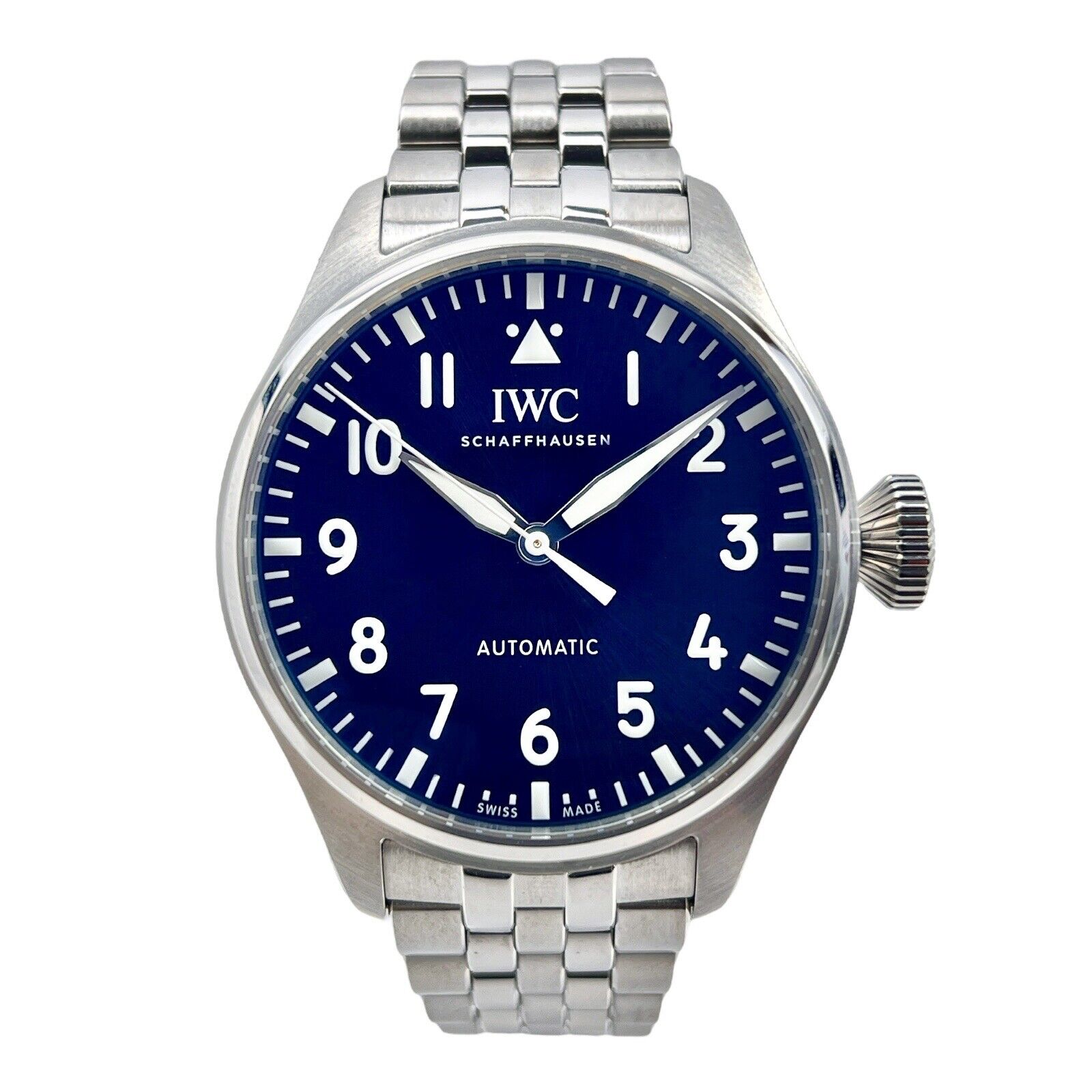 NEW 2023 IWC Big Pilot 43 Pilot's Watch Blue Dial Bracelet IW329304 Men's B&P