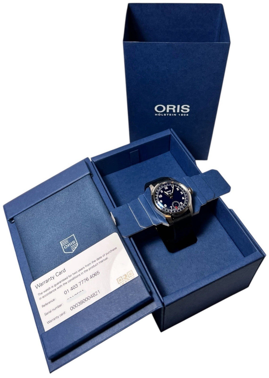 Oris Big Crown Stainless Steel Blue Dial 38mm Automatic Movement Mens Watch 7776