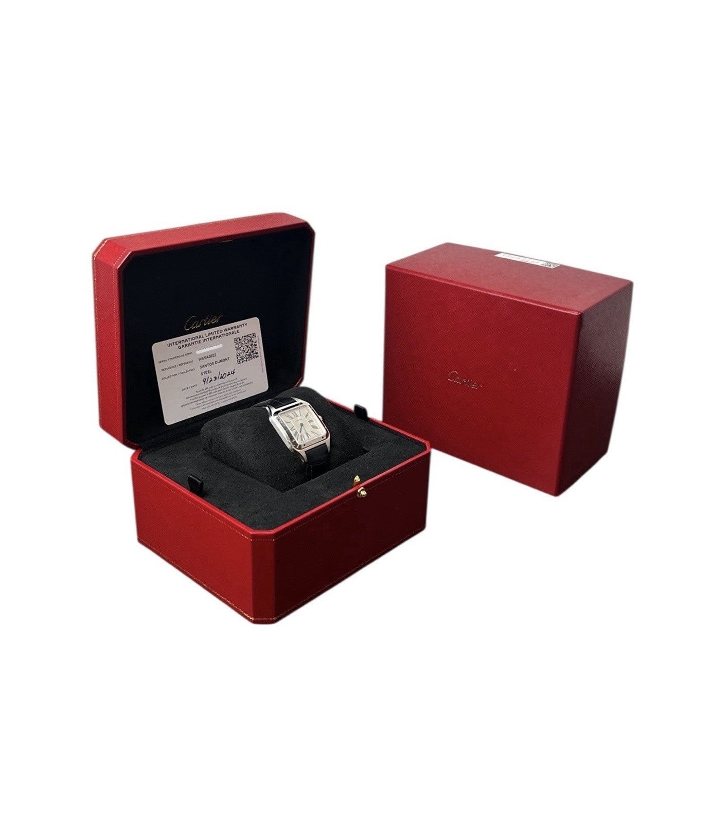 Cartier Santos Dumont Stainless Steel Silver Dial 43x31mm Quartz Mens WSSA0022
