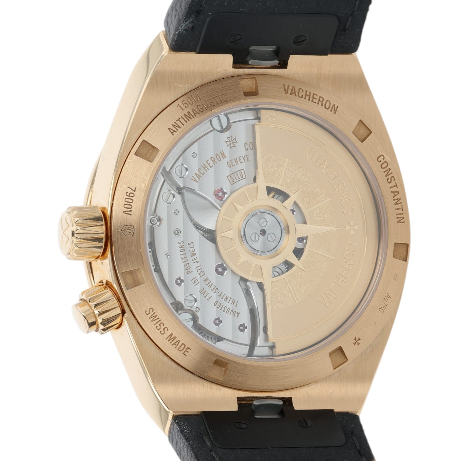 Vacheron Constantin Overseas Silver Dial 18k Rose Gold 41mm Mens Watch 7900V