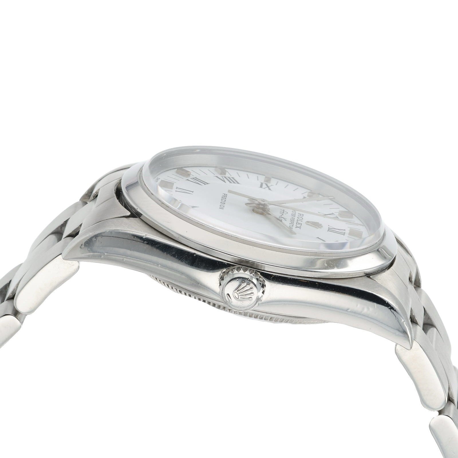 Rolex Air King Stainless Steel White Dial 34mm Automatic Men’s Watch 14000
