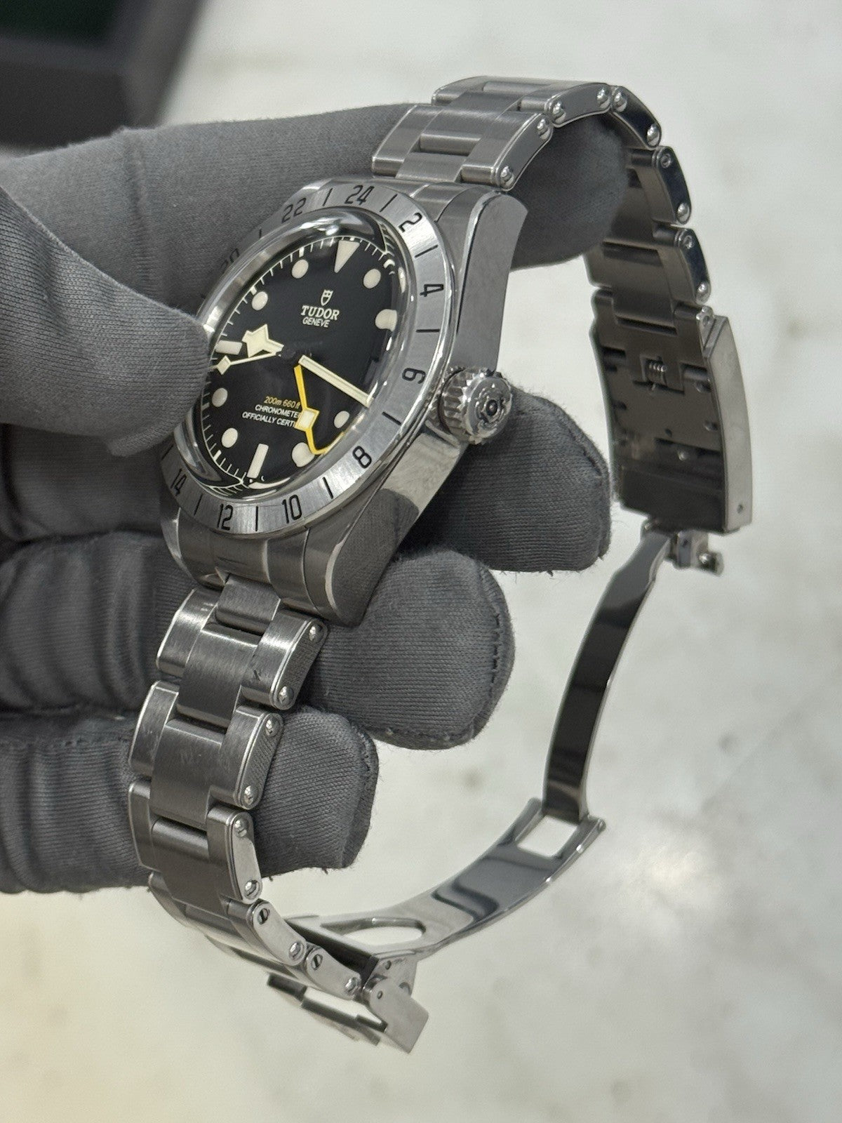 TUDOR Black Bay Pro Stainless Steel GMT Men's Black Dial Watch 79470-0001