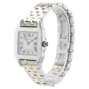 Cartier Santos Demoiselle Silver Dial Gold & Steel 27mm Quartz Women's W25067Z6
