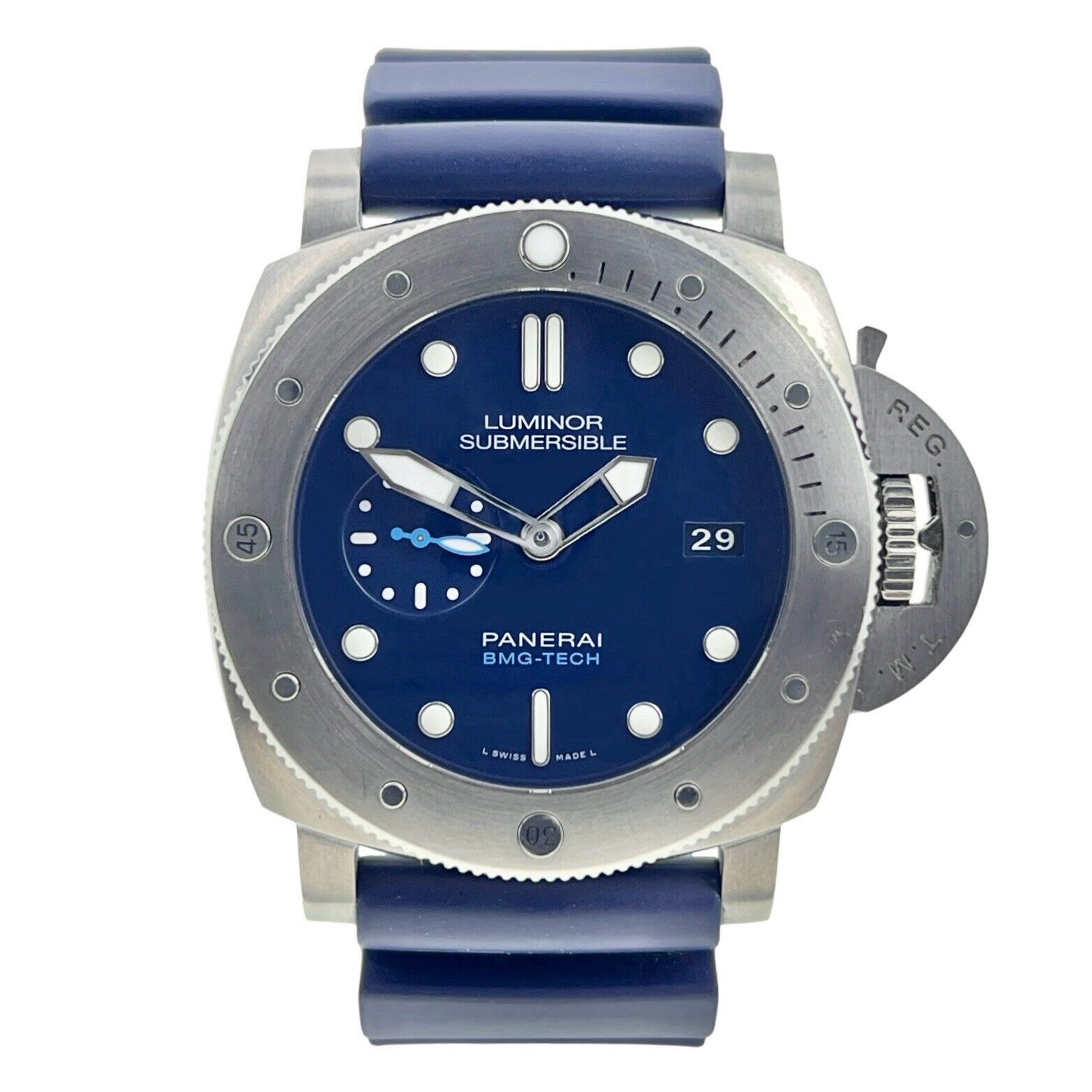 Panerai Submersible BMG Tech Titanium Blue 47mm Automatic Men’s Watch PAM00692