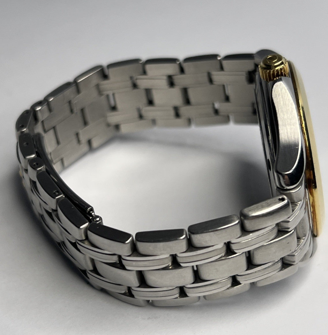 Omega 168.1501 Seamaster 18K Gold Bezel & Steel Quartz 36mm Bracelet Watch