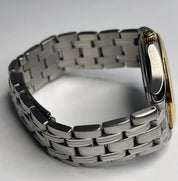 Omega 168.1501 Seamaster 18K Gold Bezel & Steel Quartz 36mm Bracelet Watch