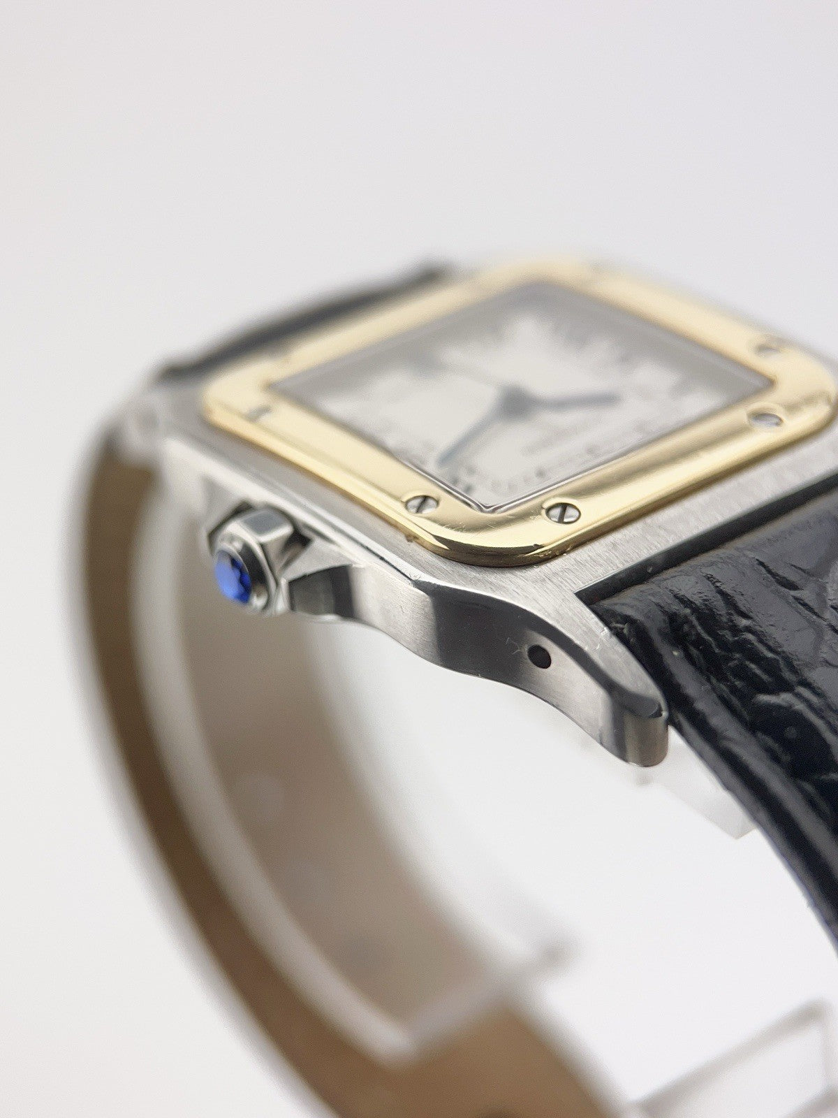 Cartier Santos Galbee Gold & Steel Silver Dial 29mm Quartz Men's Watch 187901