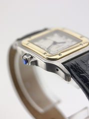 Cartier Santos Galbee Gold & Steel Silver Dial 29mm Quartz Men's Watch 187901