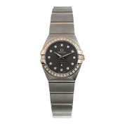 Omega Constellation Rose Gold & Steel Brown Dial 24mm Quartz 123.25.24.60.63.001