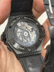 Hublot Big Bang 301.QX.1740.GR 44mm Carbon Black Dial Auto Watch - FOR PARTS
