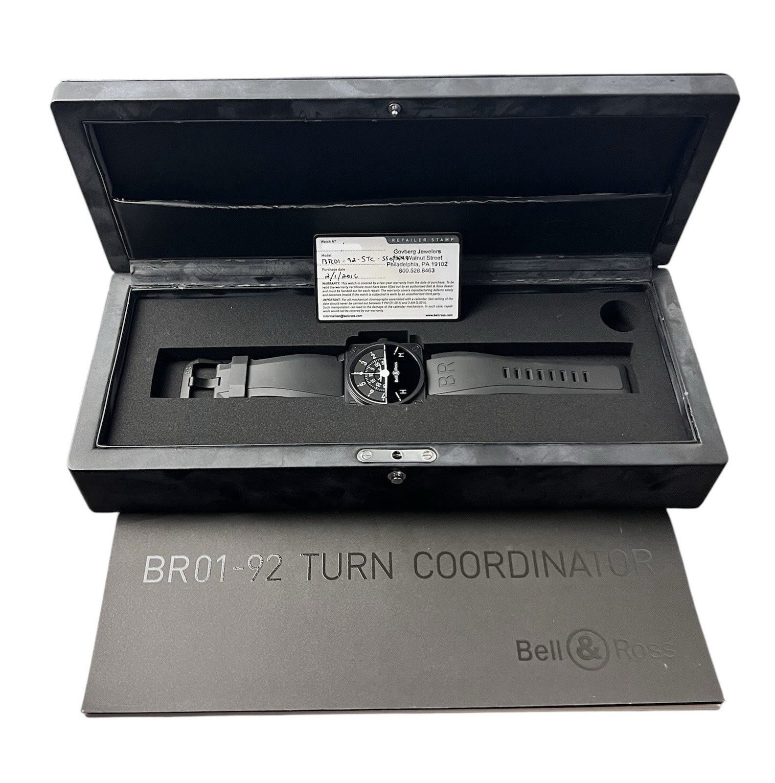 Bell & Ross Turn Coordinator Black Dial Steel 46mm Automatic Men’s BR01-92-STC