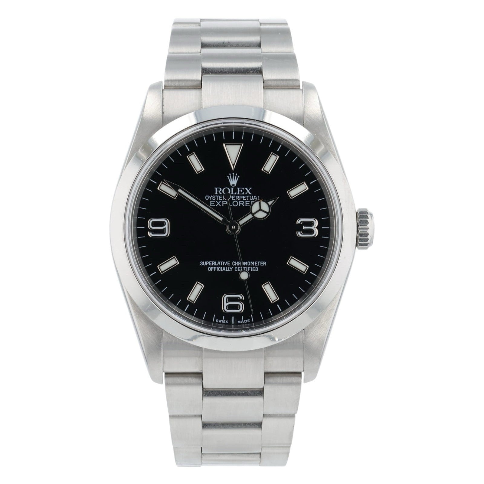 2007 Rolex Explorer 114270 Black Dial SS Oyster Engraved Rehaut No Papers 36mm