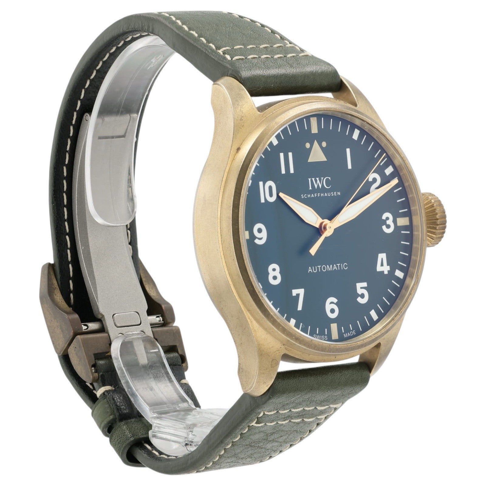 IWC Big Pilot Green Dial Bronze 43mm Automatic Movement Mens Watch IW329702