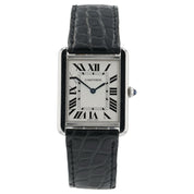 Cartier Tank Solo Silver Dial Stainless Steel 27mm Quartz Men’s Watch 2715
