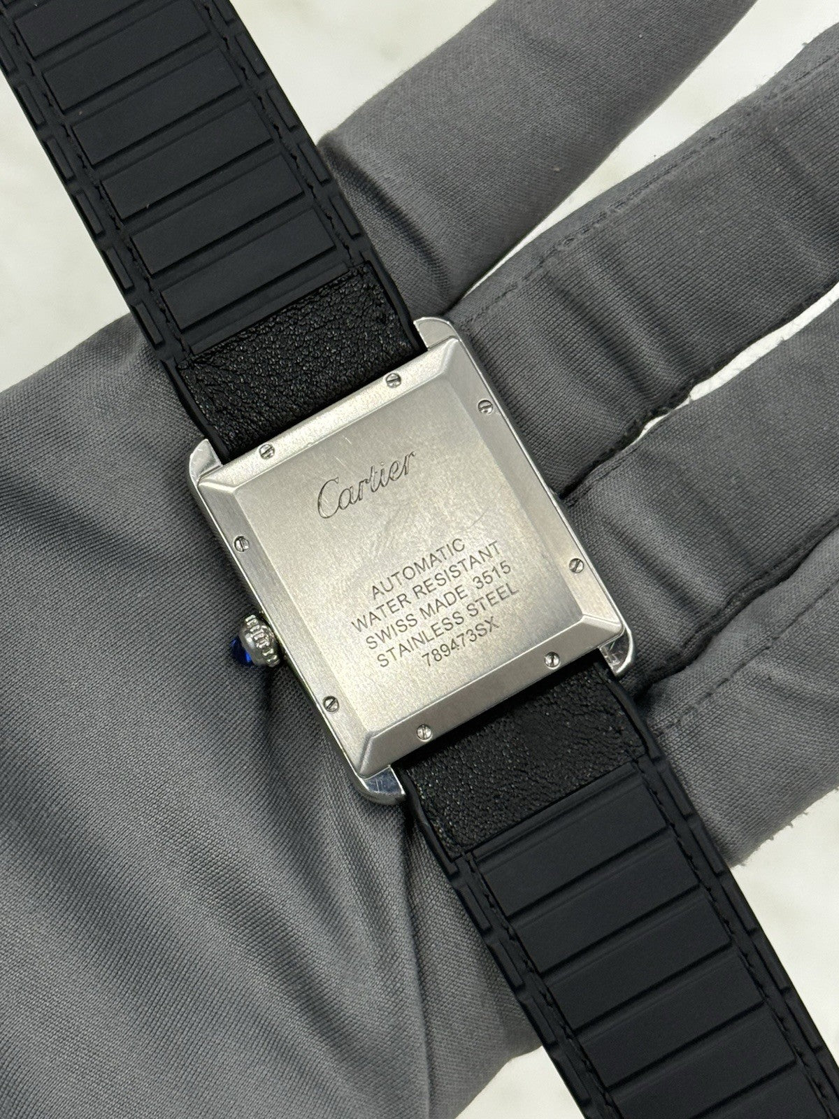 Cartier Tank Solo XL Stainless Steel Silver Color Dial 31mm Mens Watch W5200027