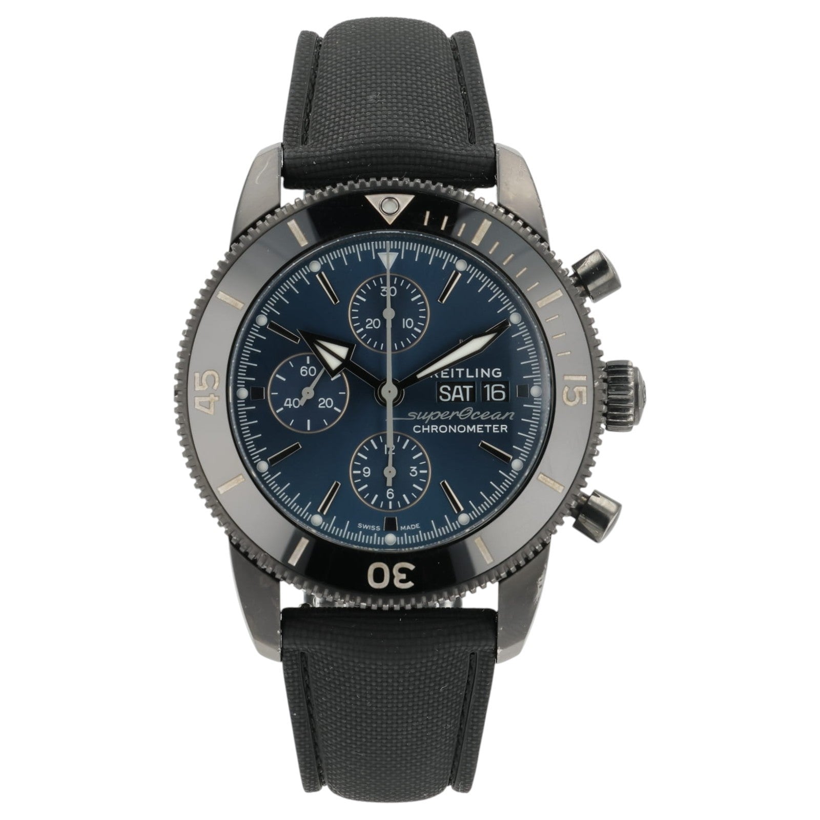 Breitling Superocean Blue Dial Stainless Steel 44mm Automatic Mens Watch M13313