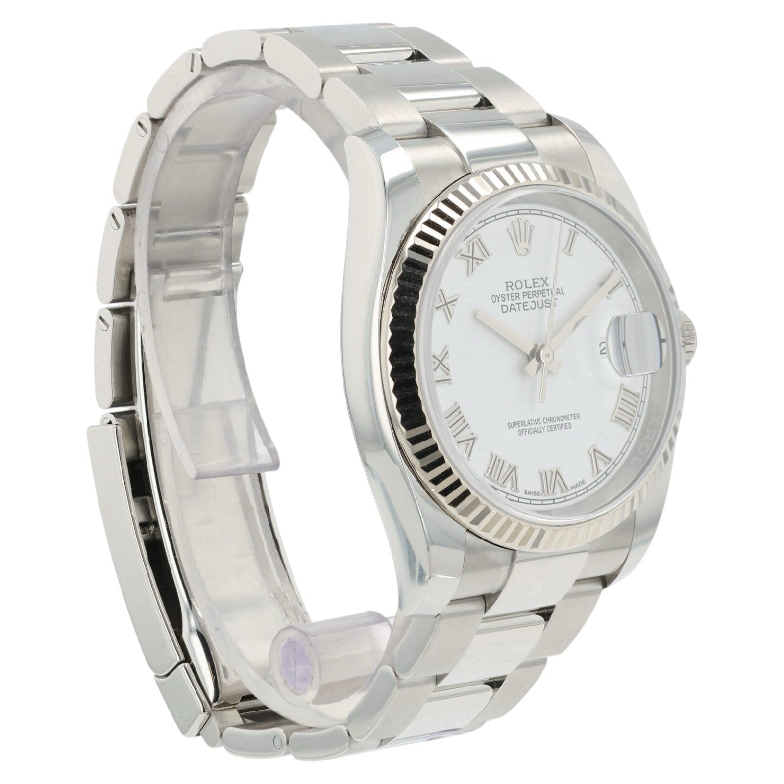 2017 Rolex Datejust White Dial Stainless Steel 36mm Automatic Men’s Watch 116234
