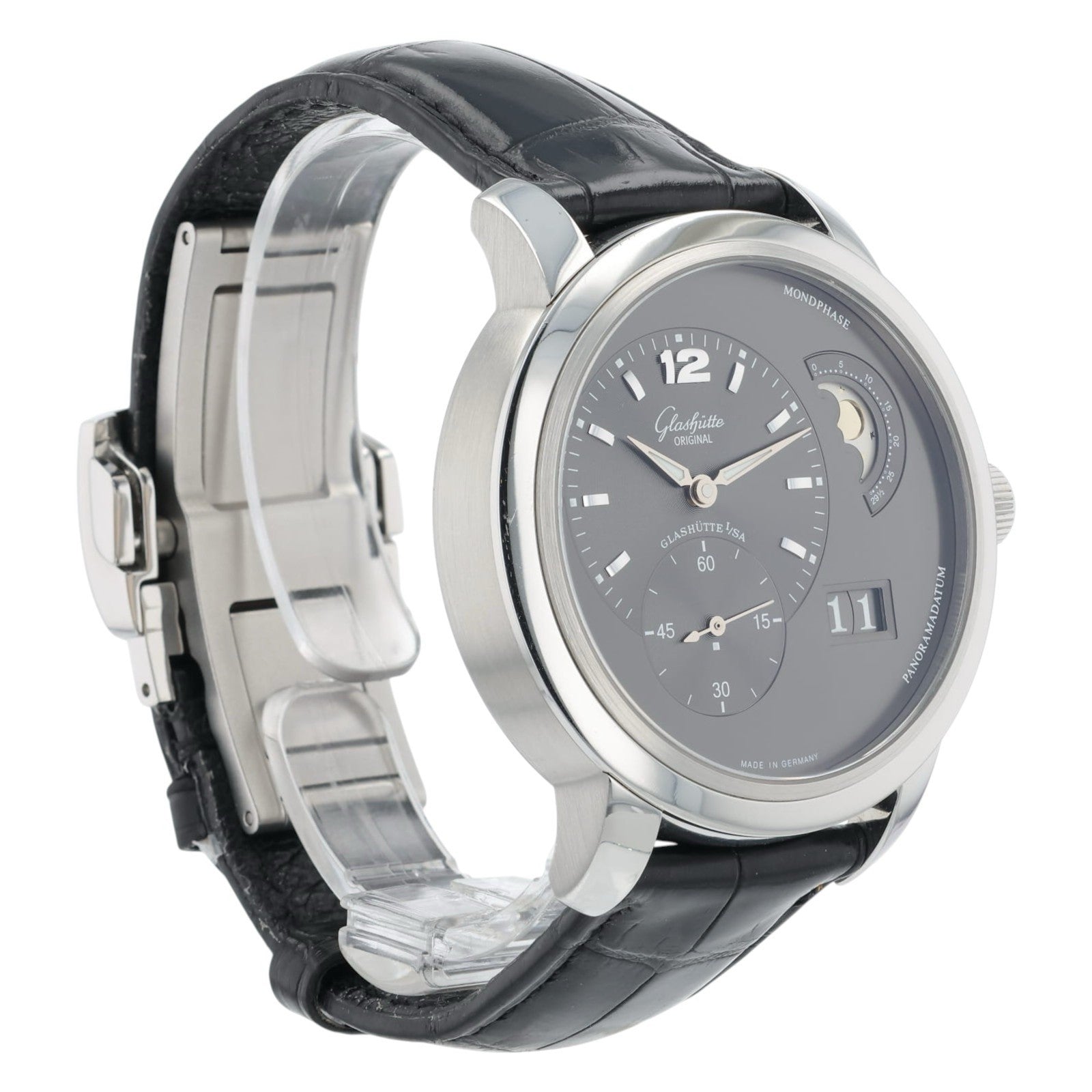 Glashutte Original PanoMaticLunar Steel gray Dial 42mm Automatic 90-02-36-12-05