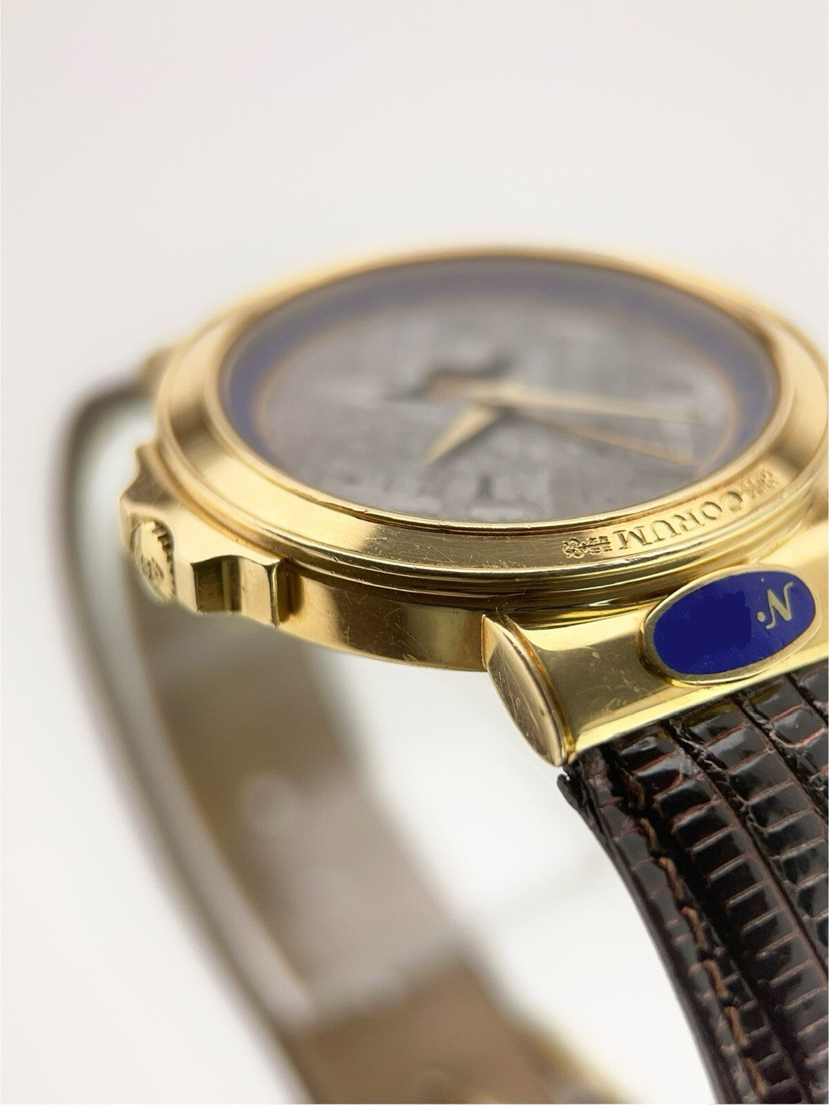 Corum Meteorite Peary 18k Yellow Gold 34mm Quartz Men’s Watch 81.450.55