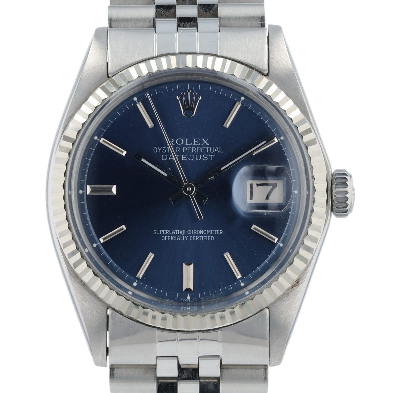 Rolex Datejust Blue Dial Stainless Steel 36mm Automatic Men's Watch 1601