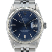 Rolex Datejust Blue Dial Stainless Steel 36mm Automatic Men's Watch 1601