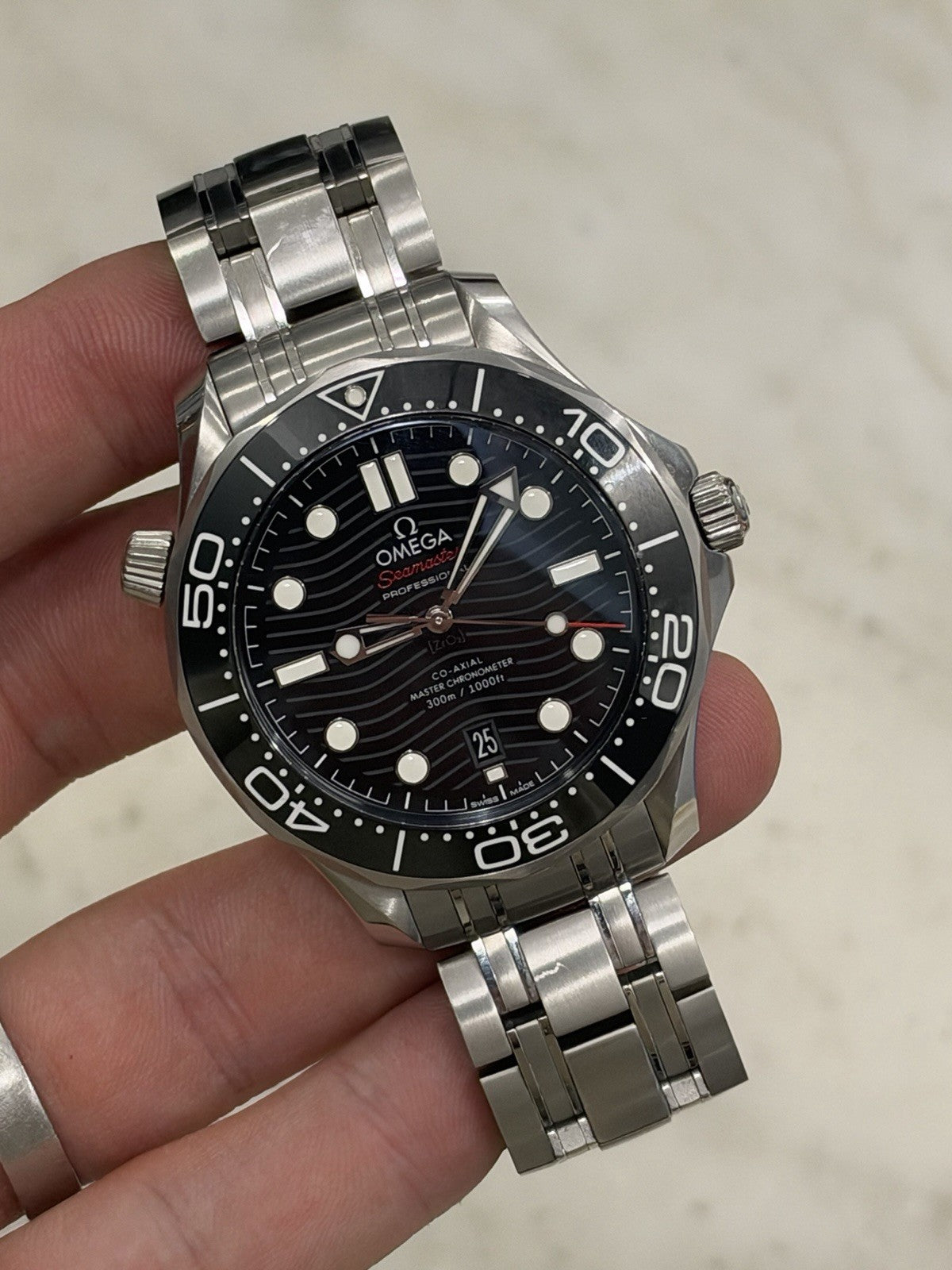 2021 Omega Seamaster 300m Black Ceramic Men's Watch 210.30.42.20.01.001