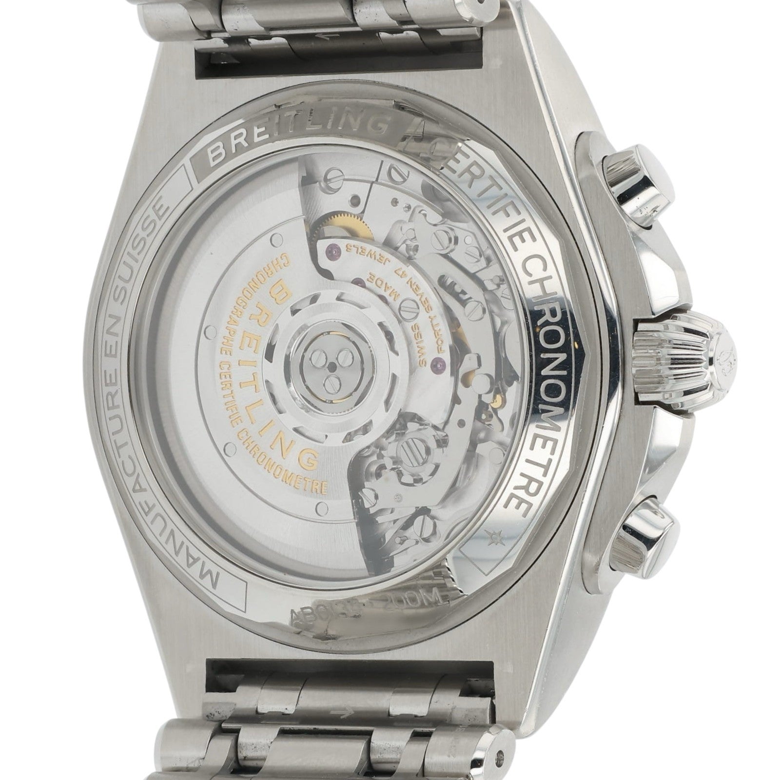 Breitling Chronomat Stainless Steel Silver Dial 42mm Automatic Mens Watch AB0134